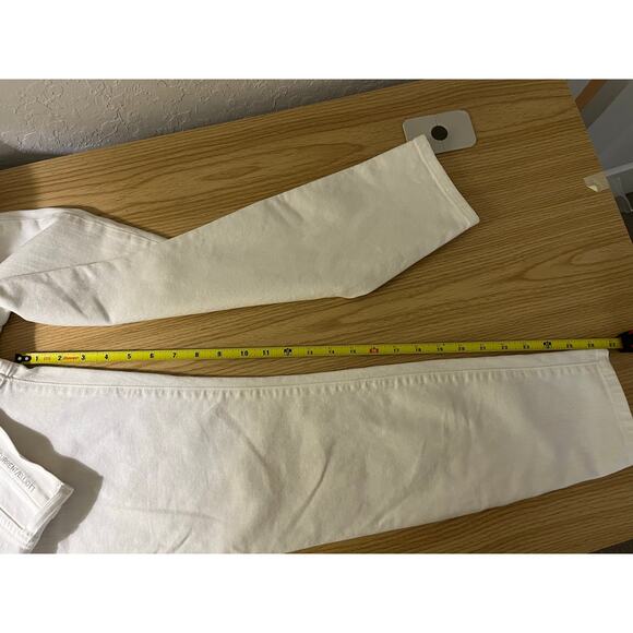 Current Elliott Womens Size 31 The Stiletto White With Embroidery Detail Jeans - Picture 8 of 16